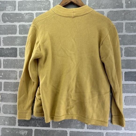 St John Size 8 Yellow Open Front Knit Cardigan - Picture 5 of 6